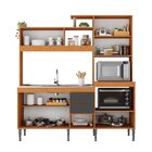 Cozinha Alice Compacta 8 Portas 2 Gavetas Nicho Para Forno E