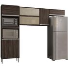 Cozinha Aline 3 Peças 7 Portas Chocolate - Poquema