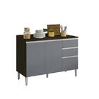 Cozinha Aline Chocolate/cinza Platinum - Poquema