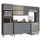 Cozinha Aline Chocolate/cinza Platinum - Poquema