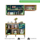 Cozinha Amanda 3 Peças Com Nicho 6 Portas 2 Gavetas Cinamomo/