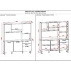 Cozinha Ambiente Ferrara 6 Portas E 2 Gavetas Freijó Supremo
