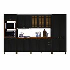 Cozinha Ameicana Modulada Torre Quente Aéreo 120cm Com Vidro