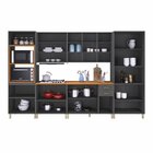 Cozinha Ameicana Modulada Torre Quente Aéreo 120cm Com Vidro