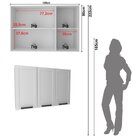 Cozinha Americana 190cm 3 Peças, 6 Portas E 5 Gavetas Branco