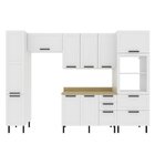 Cozinha Americana 6 Peças 9 Portas E 5 Gavetas Branco