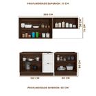 Cozinha Americana Com Balcão Para Cooktop E Pia 120cm 4 Peças