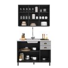 Cozinha Americana Modulada 2 Peças Balcão Sem Tampo Paris Chu