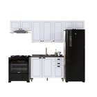 Cozinha Americana Modulada 4 Peças Balcão Sem Tampo Paris Bra