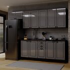 Cozinha Americana Modulada 5 Peças Balcão Sem Tampo Paris Chu