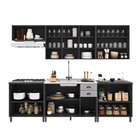 Cozinha Americana Modulada 6 Peças Balcão Sem Tampo Paris Chu