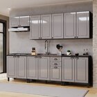 Cozinha Americana Modulada 6 Peças Balcão Sem Tampo Paris Chu