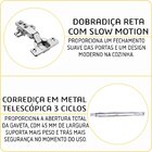 Cozinha Americana Modulada 6 Peças Torre Quente Cristaleira C