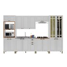 Cozinha Americana Modulada 6 Peças Torre Quente Cristaleira C