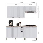 Cozinha Americana Modulada Balcão 120cm Com Tampo Aéreo 120cm