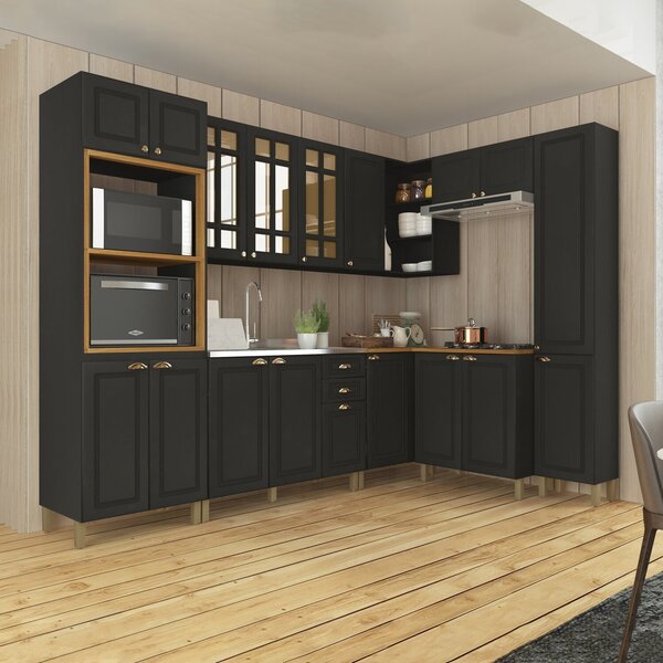 Cozinha Americana Modulada De Canto Reto Torre Quente Aéreo 1