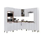 Cozinha Americana Modulada De Canto Reto Torre Quente Balcão