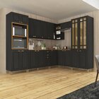 Cozinha Americana Modulada De Canto Reto Torre Quente Cristal