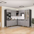 Cozinha Americana Modulada De Canto Reto Torre Quente Cristal