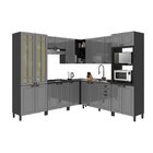 Cozinha Americana Modulada De Canto Reto Torre Quente Cristal