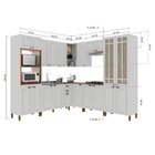 Cozinha Americana Modulada De Canto Reto Torre Quente Cristal