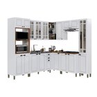 Cozinha Americana Modulada De Canto Torre Quente Vidros Refle