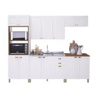 Cozinha Americana Modulada Torre Quente Balcão 120cm Para Pia