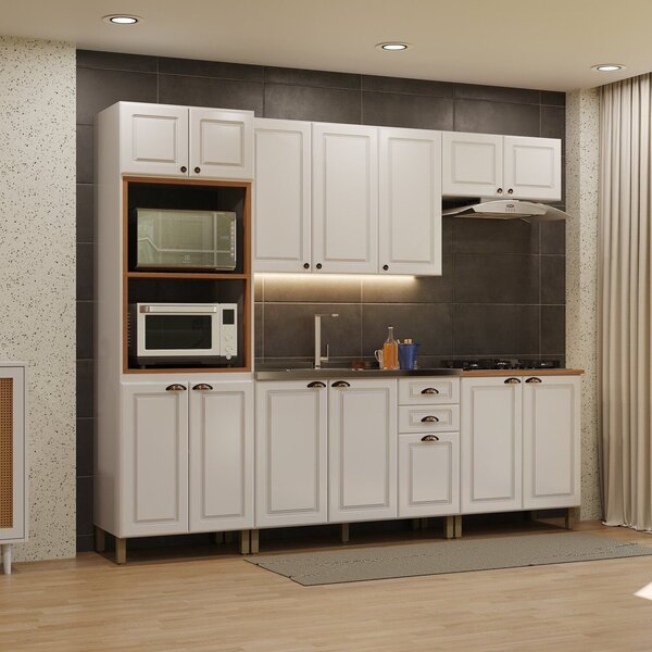 Cozinha Americana Modulada Torre Quente Compacta 5 Peças Pari