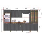 Cozinha Americana Modulada Torre Quente Cristaleira Com Vidro