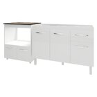 Cozinha Armário Balcão Gabinete De Pia Aline 120 Cm E Balcão