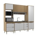 Cozinha Armário Modulado 4 Peças 240 Cm Comprimento Ágata Nog
