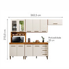 Cozinha Atenas Com Vidro Reflecta 10 Portas 3 Gavetas