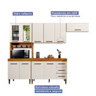 Cozinha Atenas Com Vidro Reflecta 10 Portas 3 Gavetas