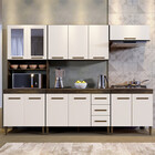 Cozinha Atenas Com Vidro Reflecta 12 Portas 3 Gavetas E Balcã