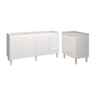 Cozinha Balcão Armário Gabinete De Pia 150 Cm Deise E Balcão