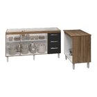 Cozinha Balcão Armário Gabinete De Pia 150 Cm Deise E Balcão