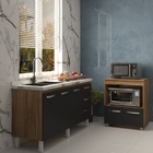 Cozinha Balcão Armário Gabinete De Pia 150 Cm Deise E Balcão