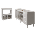 Cozinha Balcão Armário Gabinete De Pia 150 Cm Deise E Balcão