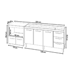 Cozinha Balcão Armário Gabinete De Pia 150 Cm Deise E Balcão