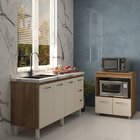 Cozinha Balcão Armário Gabinete De Pia 150 Cm Deise E Balcão