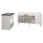 Cozinha Balcão Armário Gabinete De Pia 150 Cm Deise E Balcão