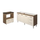 Cozinha Balcão Armário Gabinete De Pia 150 Cm Deise E Balcão