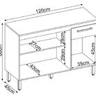 Cozinha Balcão Compacto Com 3 Portas E 1 Gaveta Cinza