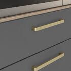 Cozinha Balcão Compacto Com 3 Portas E 1 Gaveta Cinza