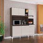 Cozinha Bárbara 6 Portas 1 Gaveta Chocolate / Off White - Poq