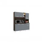 Cozinha Bárbara 6 Portas Chocolate/cinza Platinum - Poquema