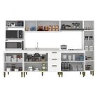 Cozinha Bia Completa 6 Pecas 12 Portas 3 Gavetas Branco