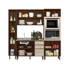 Cozinha Blumenau Sem Tampo 10 Portas Amêndoa Arezzo Tana Decor