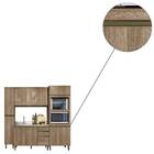 Cozinha Blumenau Sem Tampo 10 Portas Amêndoa Carvalho Tana De