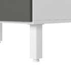 Cozinha Blumenau Sem Tampo 10 Portas Branco Chumbo Tana Decor